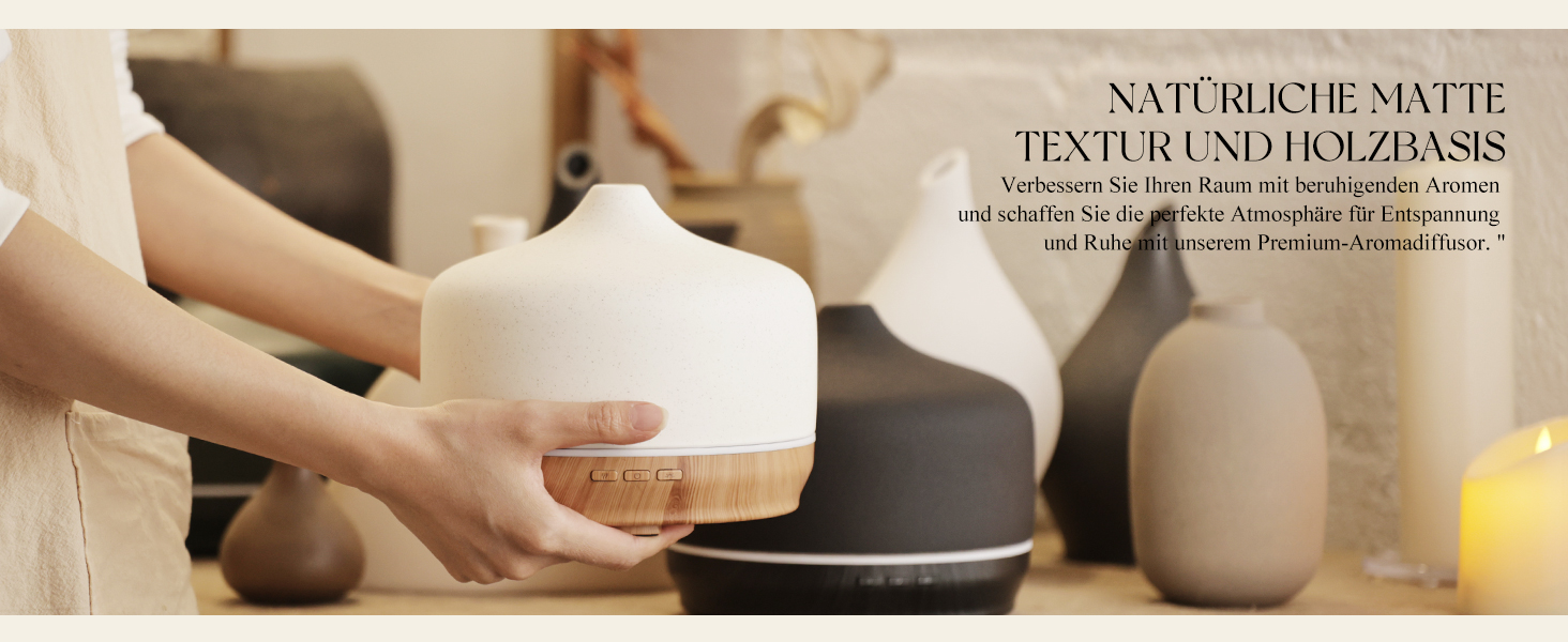 Дифузор ароматної олії Porseme 500 мл, скляний, ультразвуковий, з LED-підсвіткою 7 кольорів, для ефірних олій, тихий, для дому (Rosegold)