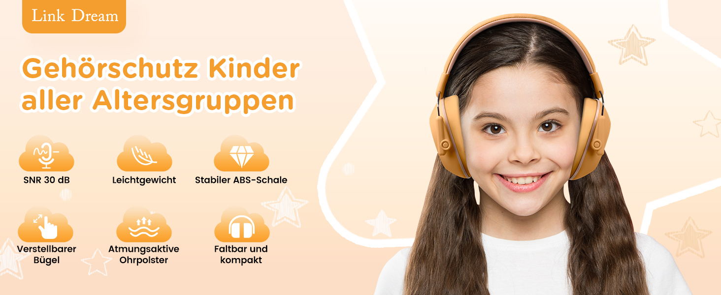 Навушники шумозаглушення для дітей Link Dream, SNR 30dB, 3-16 років, блакитні (1 шт.)