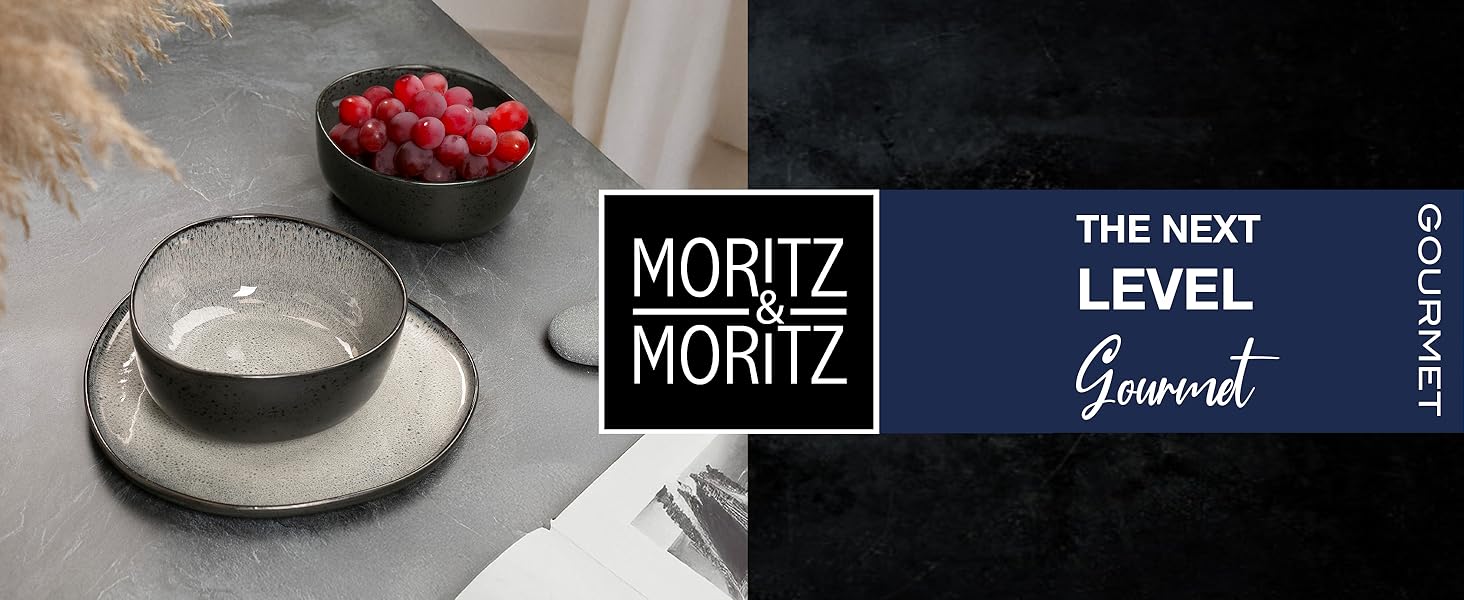 Набір кавових чашок Moritz & Moritz ORGANIC 6 шт. з кераміки з градієнтом кольору - набір чашок та сервірувальна тарілка (2 шт.)