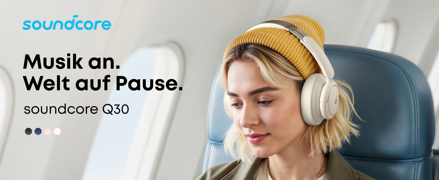 Soundcore Q30 навушники Bluetooth з активним шумозаглушенням, Hi-Res звук, 40 годин роботи, підтримка 2 пристроїв