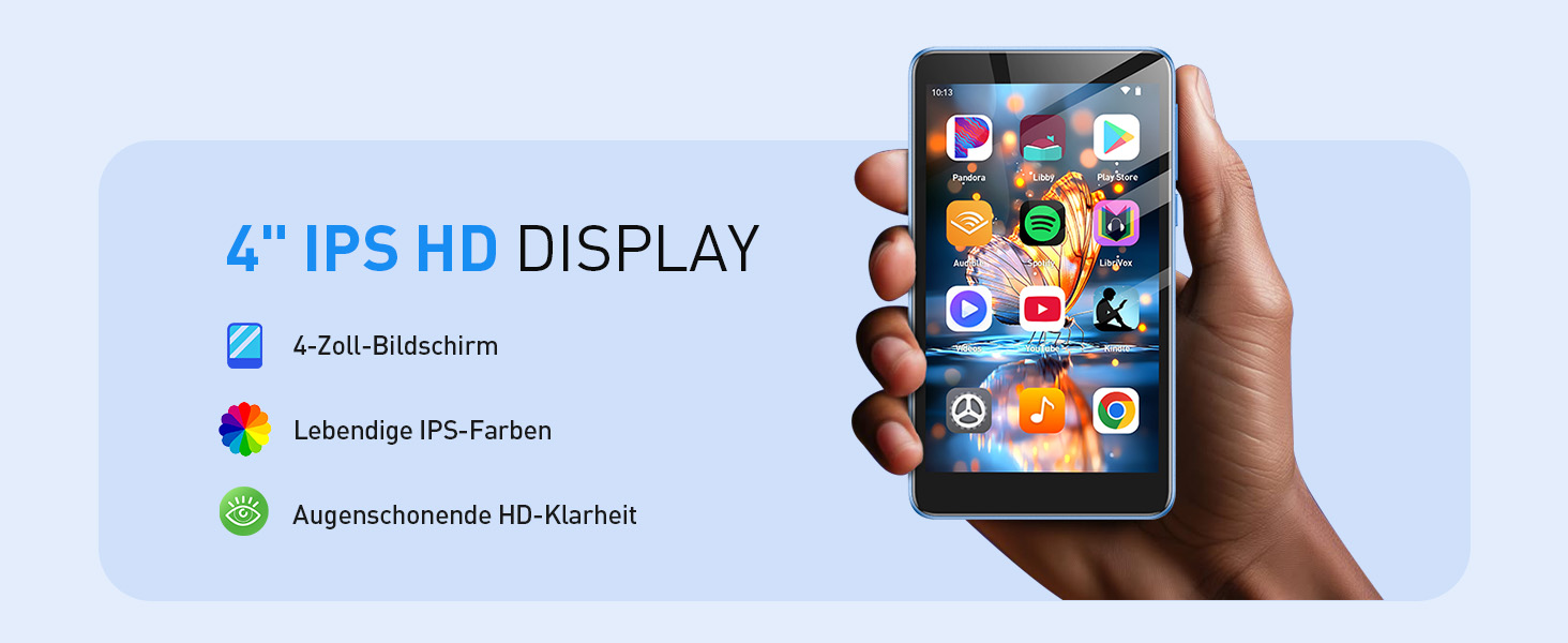 MP3 плеєр AGPTEK 96GB Bluetooth Wi-Fi Android 14, 4