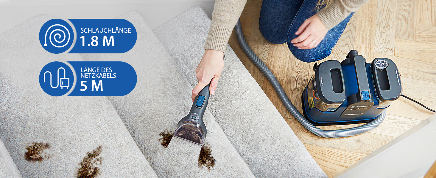 Vacmaster SCC1201H: Мийний пилосос 500W для килимів, м'яких меблів та авто. Очищувач плям на диванах та килимах