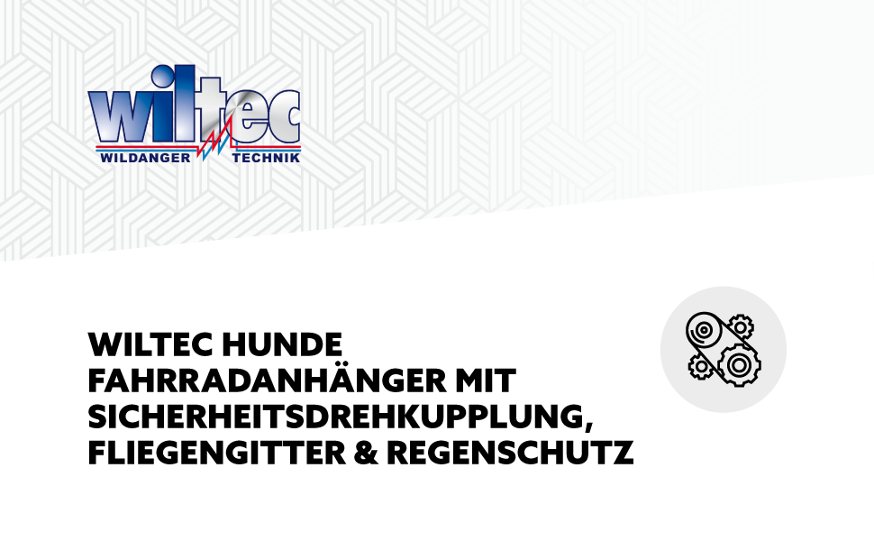 Причіп для собак Wiltec 220x700x78 см з безпечною муфтою, причіп для вантажів з москітною сіткою та захистом від дощу, чорний/червоний