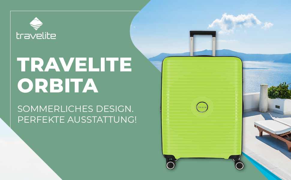 Набір валіз Travelite Orbitа 3 шт. (L/M/S) з жорстким корпусом, 4 колеса, TSA-замок, Limone