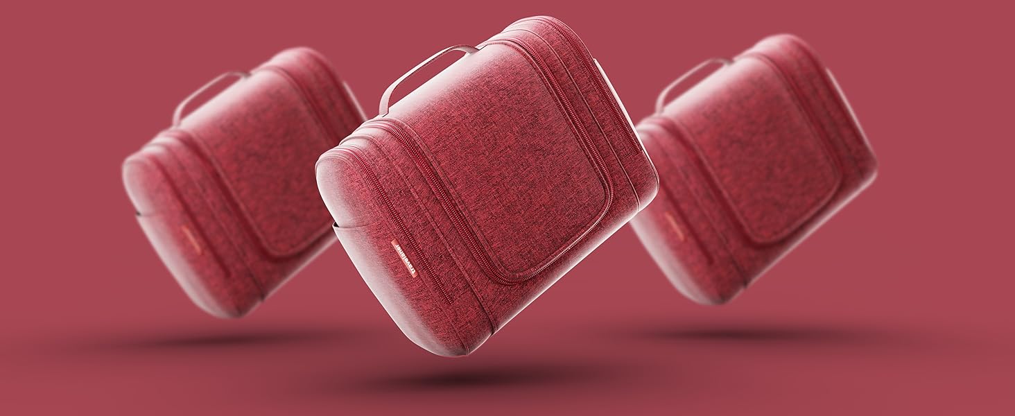 Чохол для туалетних речей Traveaner 7 відділень, 3-в-1, водонепроникний, для подорожей (червоний, XXL)