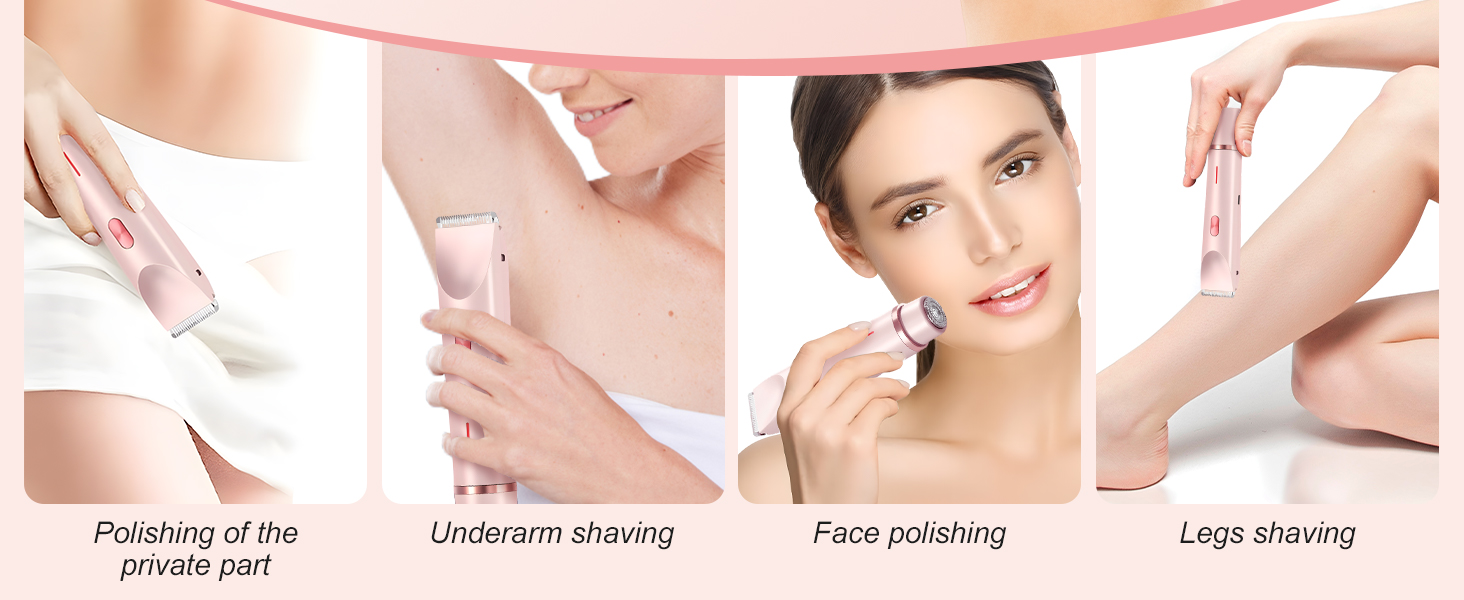 Електричний жіночий триммер Silky Splash 2-в-1 для бікіні, обличчя та тіла, водонепроникний IPX7, з USB-зарядкою, блакитний