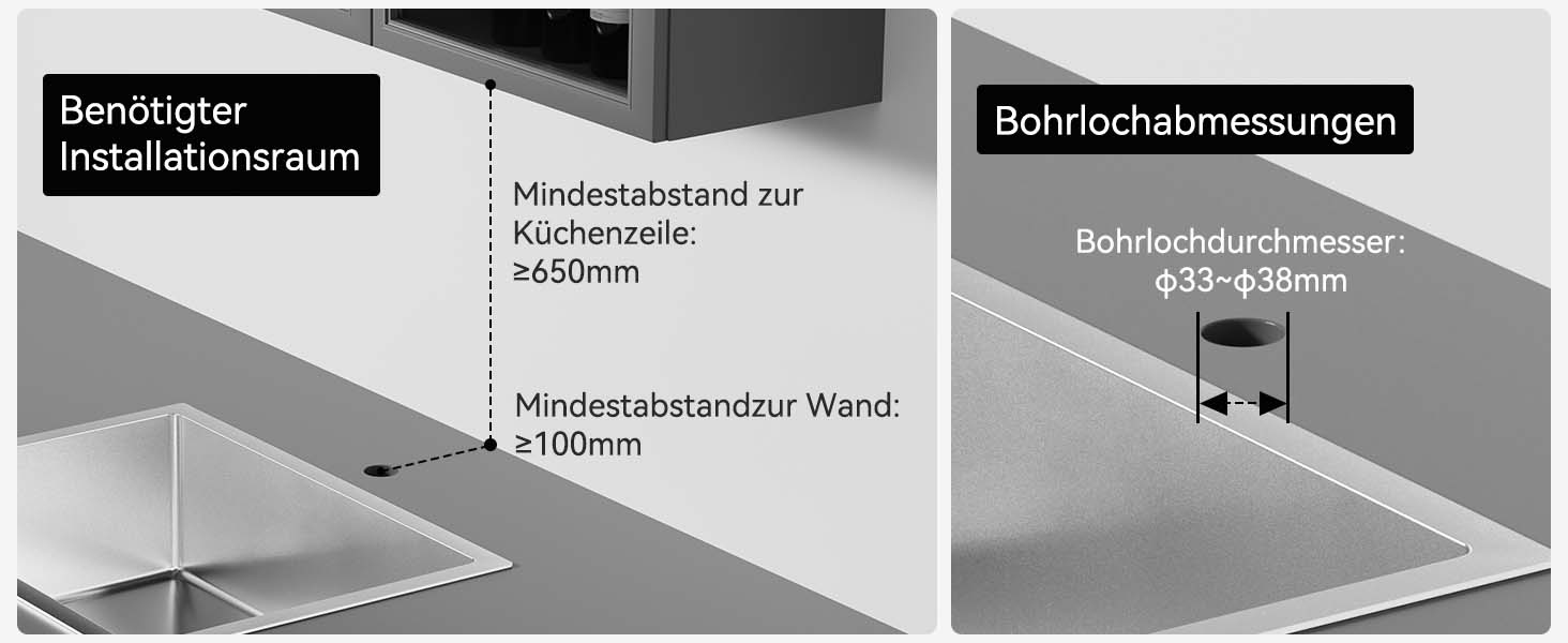 Кран кухонний CECIPA Hochdruck чорного кольору, висувна модель з душем, двома режимами струменя, поворотний на 360°, з нержавіючої сталі, ×207B (L-подібний, високий тиск)