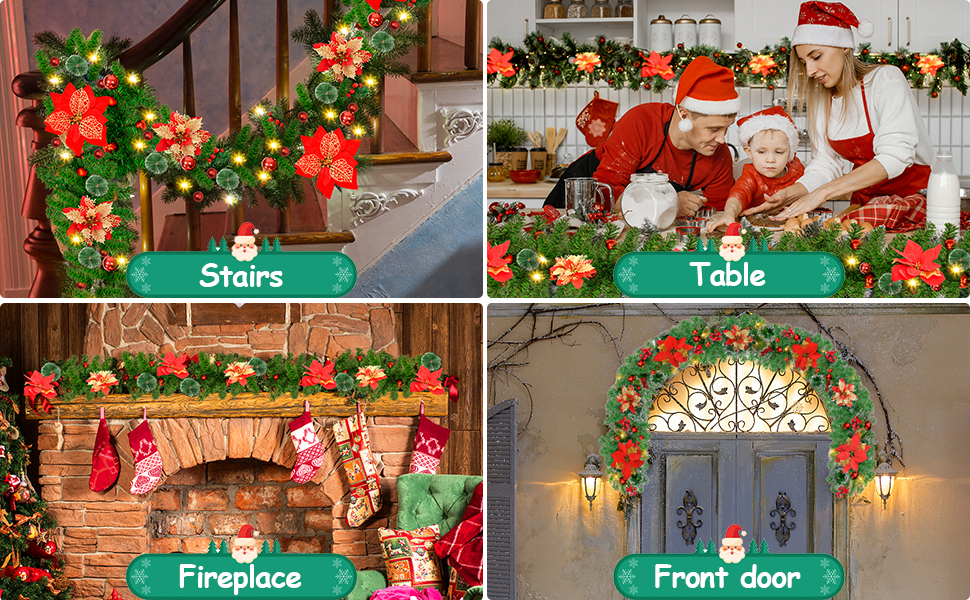 Гірлянда новорічна світлодіодна, 2.7м, 30 LED, зелена, на батарейках