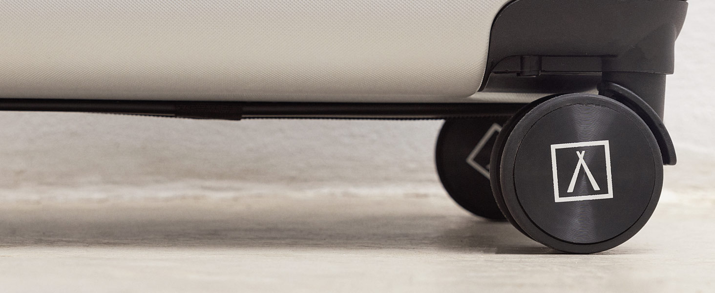 Чемодан ручної поклажі NUMADA PackPro T20 (56x37x22cm) з TSA-замком та 4 колесами. Жорсткий корпус, внутрішні відділення, світло, міцний (Сірий)