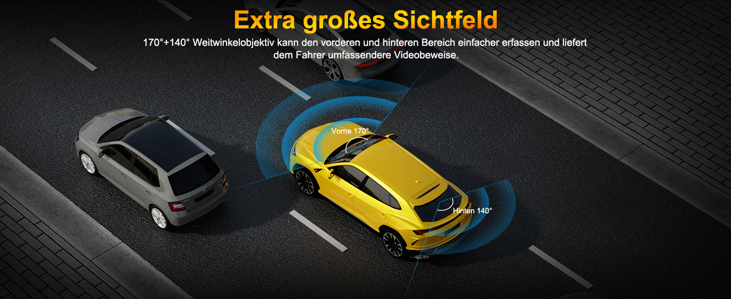 Відеореєстратор Auto Dashcam 4K+1080P з Wi-Fi, 64GB, IPS 3' екраном, Нічне бачення, G-сенсор, Loop-запис, 170°+140° Кут огляду, Паркінг 24/7, Керування через App, Підтримка до 256GB