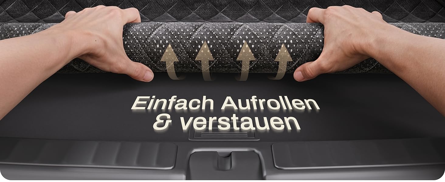 Захист для багажника авто для собак HELDENWERK: водовідштовхуючий, антиковзкий, з захистом бокових панелей та краю, універсальний, чорний (преміум, стеганий)