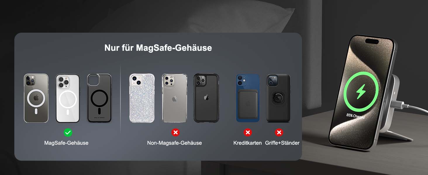 Бездротова зарядка MagSafe для Apple Watch та iPhone, сумісна з iPhone 16/15/14/13/12, iWatch, AirPods Pro 3/2 (срібна)