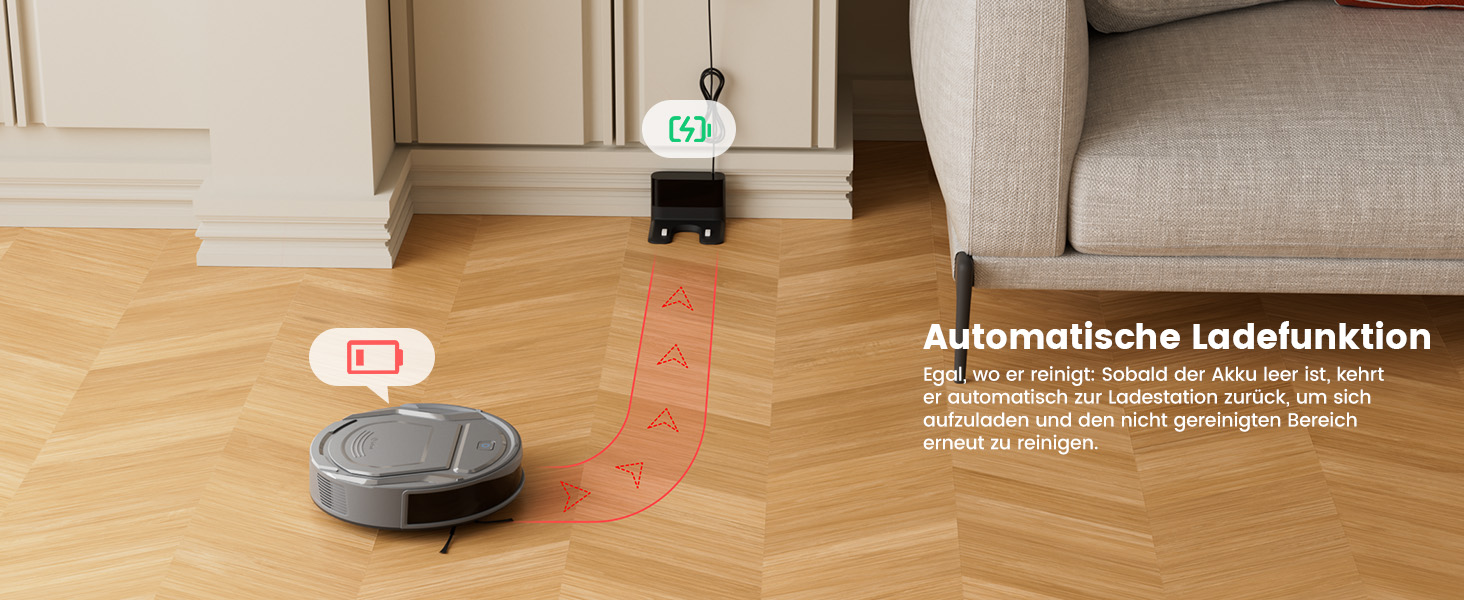 Робот-пилосос LEFANT M210P P1: тихий, тонкий, з Wi-Fi, Alexa, 6 режимів, для тварин, підлоги, килими