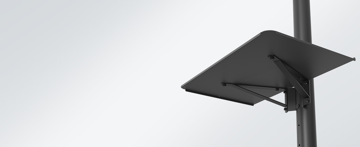 Підставка для телевізора BONTEC на коліщатках для Plasma/LCD/LED телевізорів 23-60 дюймів, регульована по висоті, з підсвічуванням та немаркими колесами, VESA до 400x400, до 40 кг, чорний