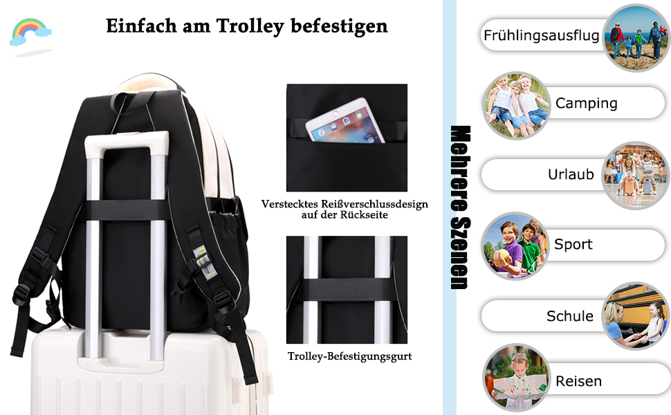 Шкільний рюкзак для дівчаток та хлопчиків-підлітків, рюкзак для жінок, великий шкільний ранець на 15.6 дюймів, рюкзак для ноутбука, шкільна сумка водонепроникна, рюкзак для школи, шкільні сумки для хлопчиків та дівчаток, бежевий колір