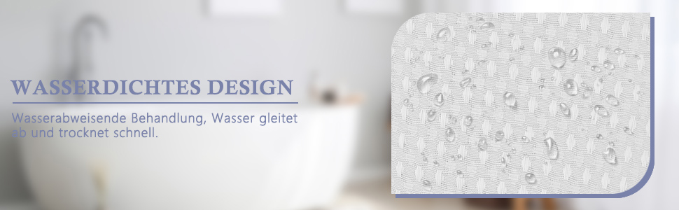 Шторка для душу Waffel з магнітами, текстиль, поліестер, 183x183 см (зелена)