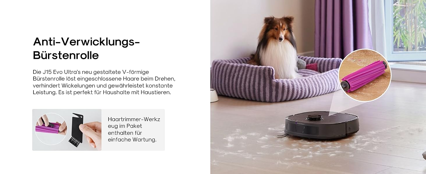 Робот-пилосос Eureka J15 Evo Ultra з функцією миття підлоги, самостійне очищення, прання та сушка, потужність 5000Pa, обертова функція миття, Dual-LiDAR навігація, 3D уникнення перешкод (чорний)