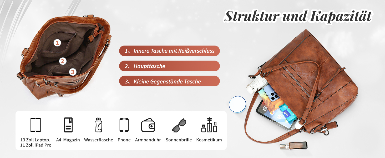 BAIGIO Комплект сумок жіночих: сумка-шопер середнього розміру, кросбоді та гаманець зі штучної шкіри, чорний