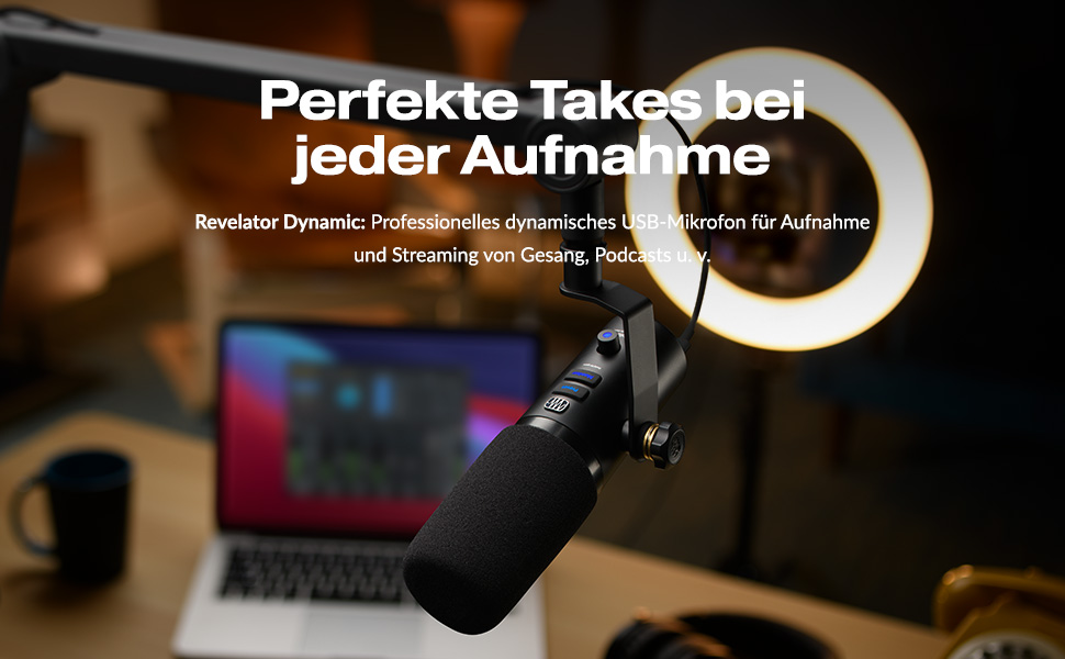 USB-мікрофон PreSonus Revelator для запису, подкастів та стрімінгу з програмним забезпеченням. Динамічний мікрофон USB-C