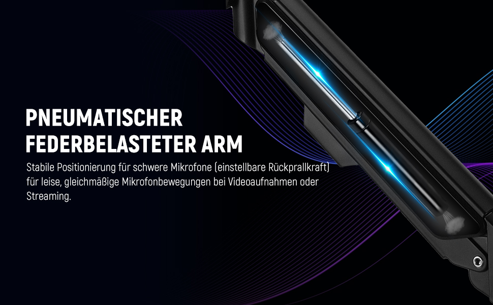 NEEWER Мікрофонний кріплення-тримач MS002 з низьким профілем, 360° обертання, для подкастів, геймінгу, стрімінгу, з каналом для кабелів та серветкою для чищення