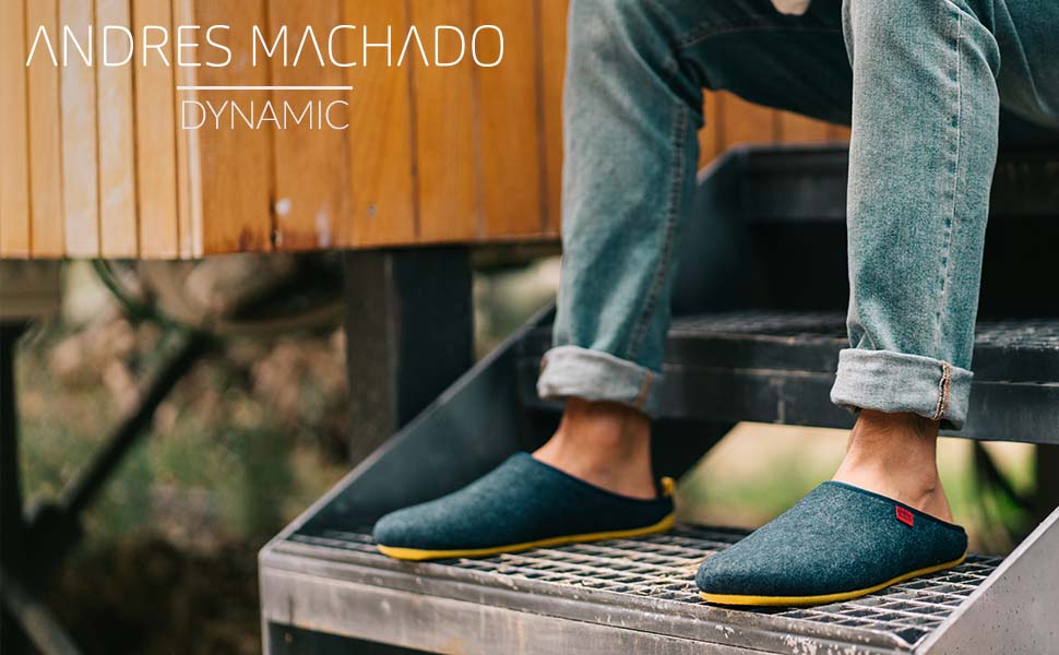 Тапочки Andrés Machado Unisex Dynamic, 44 EU, Чорний/Червоний