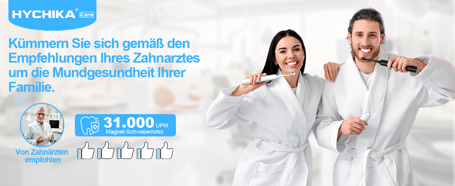 Електрична зубна щітка для дорослих з акумулятором 240 днів, 8 насадок, 3 режими, таймер 2 хв, IPX7 водонепроникна, біла