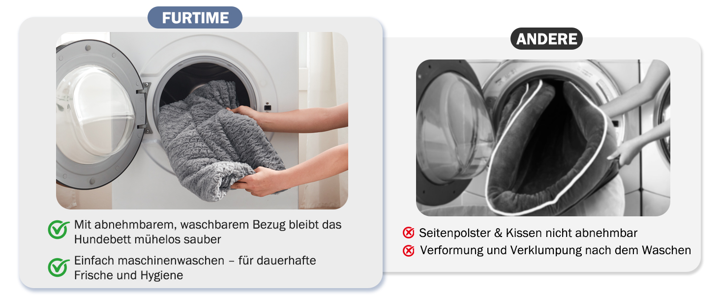 Ортопедичне ліжко для собак середніх та великих порід FURTIME, з memory foam, сіре, 89x64x18 см