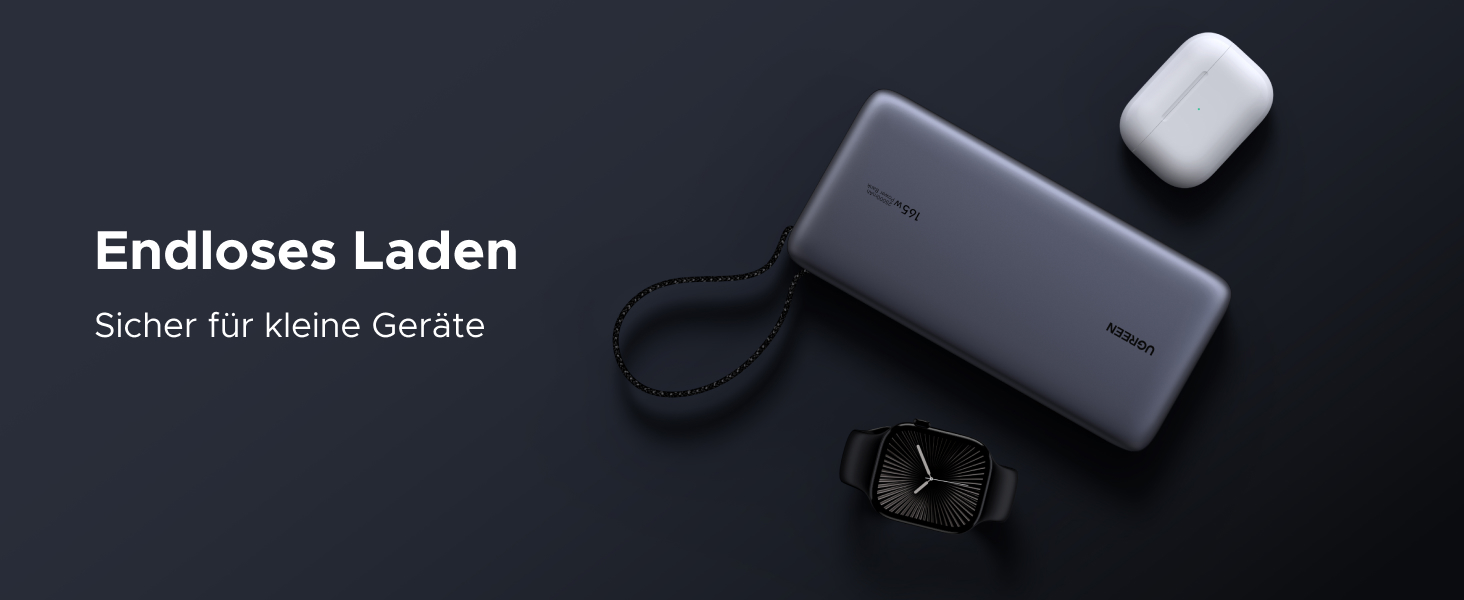 Power Bank UGREEN Nexode 25000mAh 165W з 2 USB-C кабелями (140W PD3.1) для MacBook Pro, Dell XPS, iPad Pro, Steam Deck, Galaxy S25 Ultra, iPhone 17