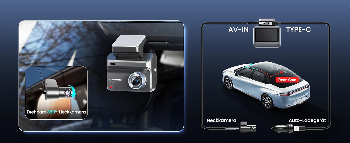 Автомобільний відеореєстратор DDPAI Z50 Pro 4K+1080P (передній та задній), 3