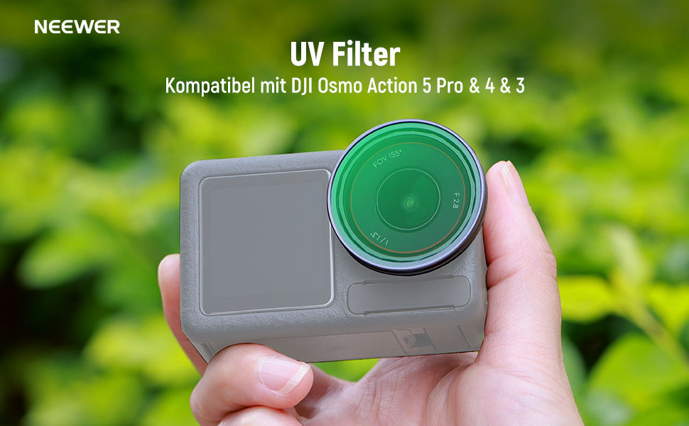 Набір фільтрів ND NEEWER для DJI Osmo Action 3/4/5 Pro (6 шт.): ND8, ND16, ND32, ND64, ND1000, CPL. Фільтри з багатошарового оптичного скла HD, сумісні з камерами дії.