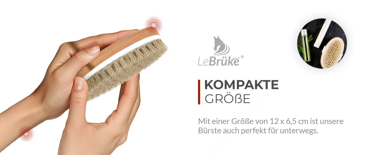 Щітка для сухого скрабу Lebrüke® для душу з сумкою - для видалення відмерлої шкіри. Пелінг-щітка для тіла.
