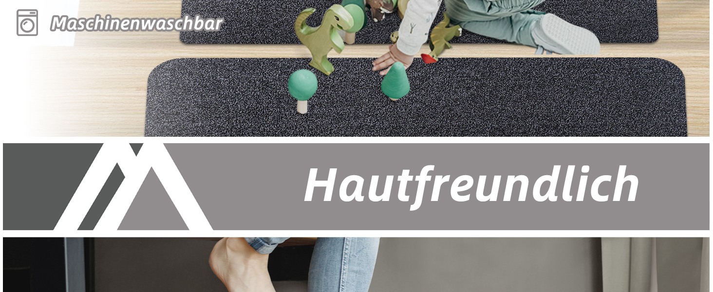 Килимок для сходів COSY HOMEER, 15 шт., 70x22 см, самоклеючий, машинне прання, 100% поліестер, TPE-підкладка, безпечний для дітей та домашніх тварин