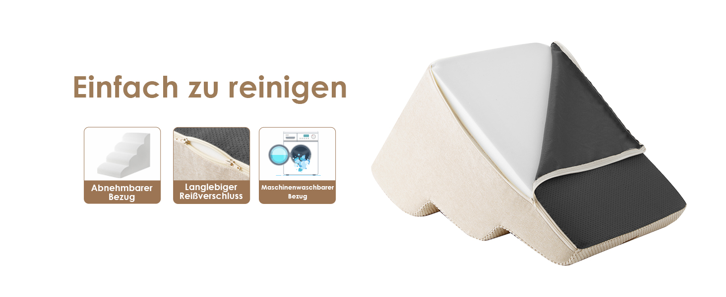 Сходинки для собак EHEYCIGA: компактні та зручні для маленьких собак, 40 см заввишки, 3 сходинки, сірий колір, з миючим покриттям та протиковзким дном (40 x 50 x 30 см)