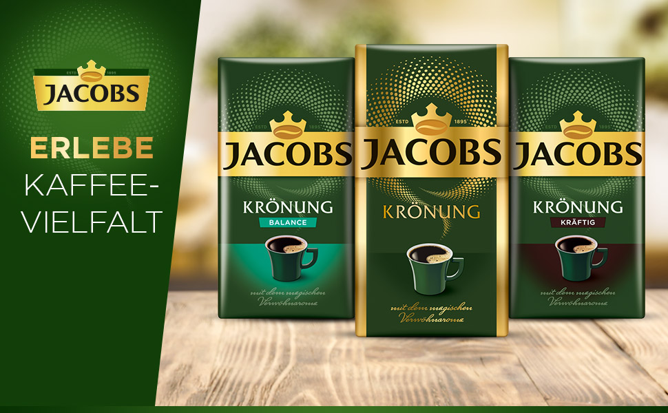 Кава молота Jacobs Krönung для фільтр-кави, набір 12 пачок по 500 г