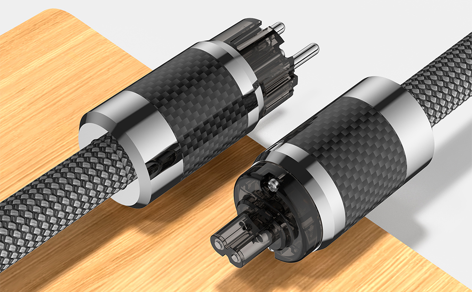 Hi-Fi мережевий кабель Tertullus E860 High-End для аудіотехніки, C15 Schuko, 1м