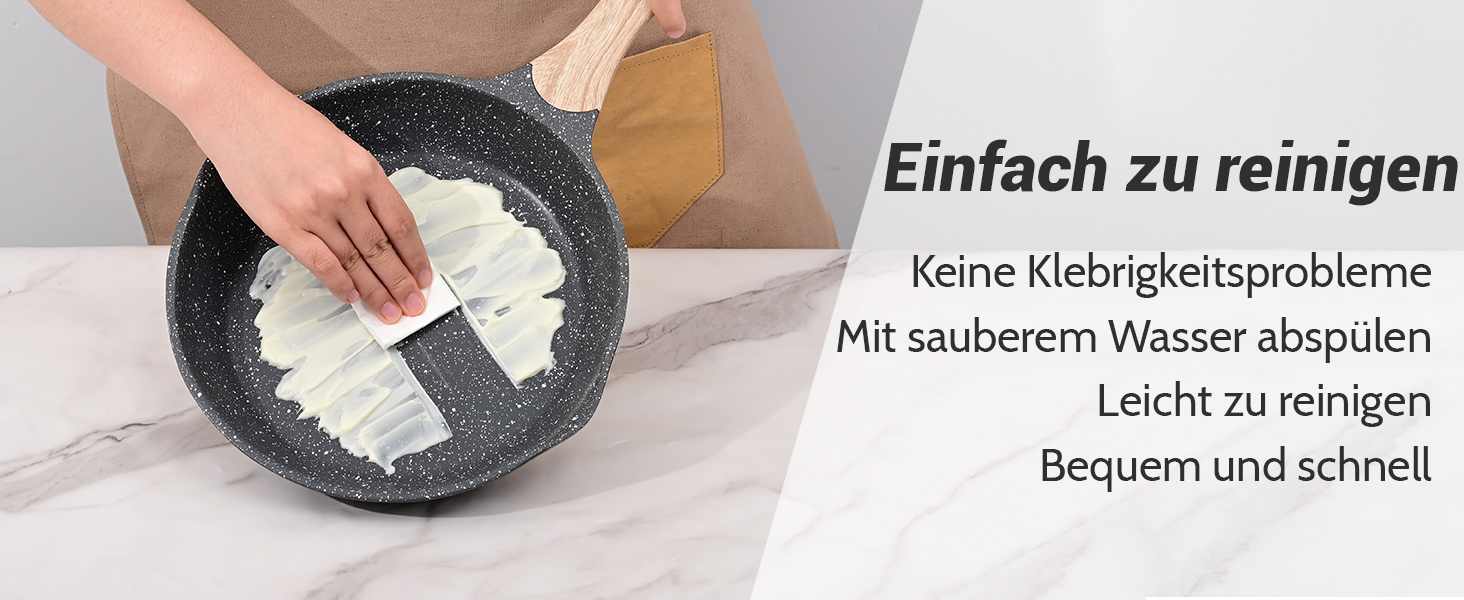 Набір сковорідок JEETEE 6 шт. з кришкою: 20см, 24см, 28см. Підходить для індукційних плит, з антипригарним покриттям, з кованого алюмінію, PFOA-free (сірий)