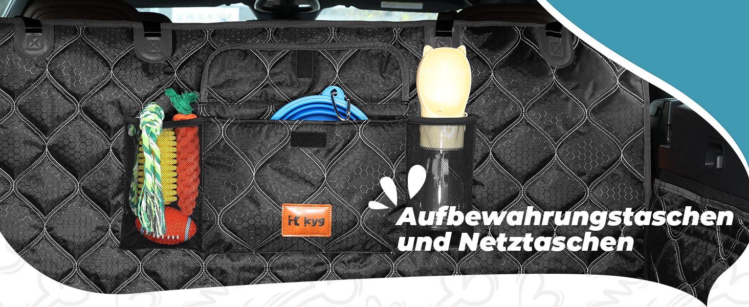 Захисна ковдра для собак у багажник авто KYG, 215x110 см, чорна, водовідштовхувальна, антиковзаюча