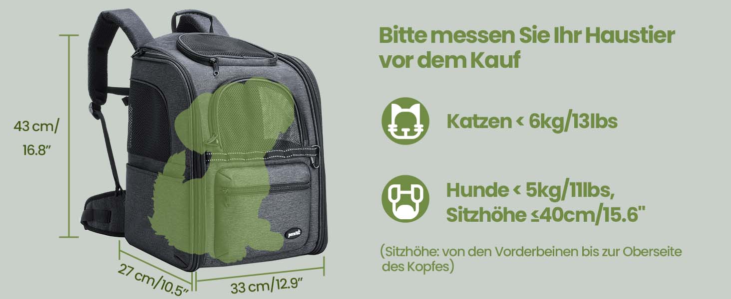 Рюкзак для кота та собаки Pecute, до 6 кг, дихаючий, складний, легкий, для подорожей