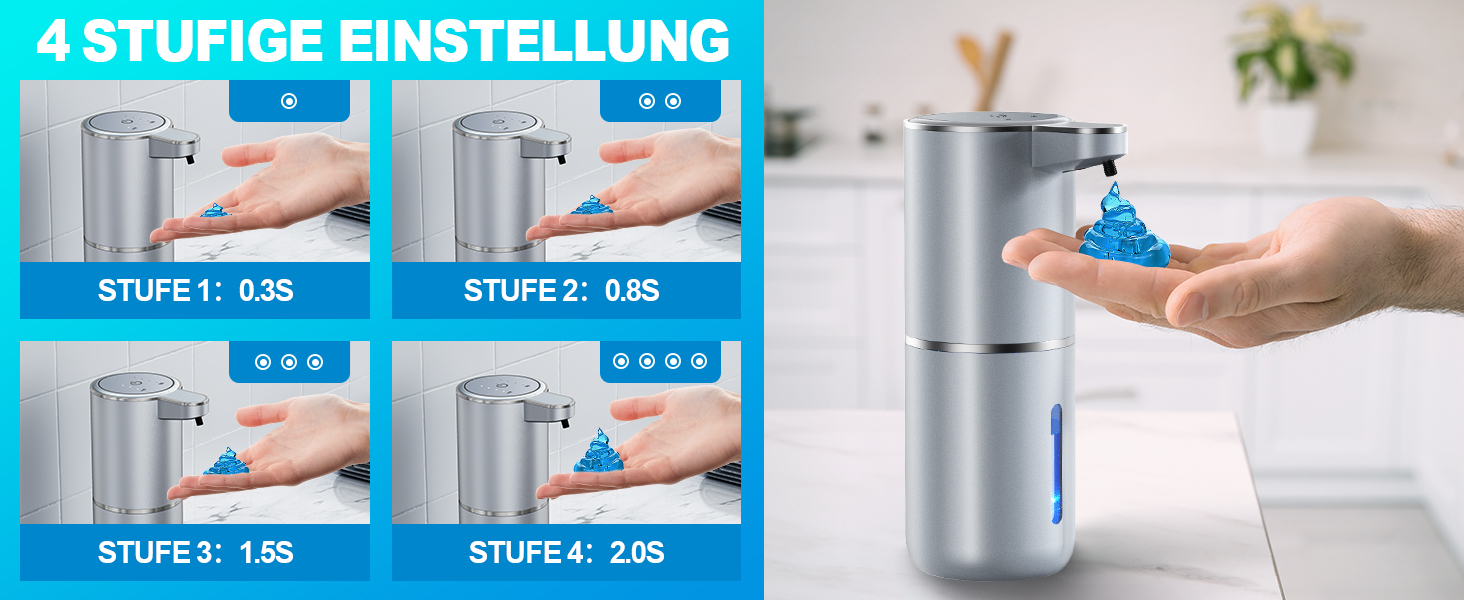 Автоматичний диспенсер для мила Amyzavls, 380 мл, USB, сенсорний, настінний, для ванної, кухні, офісу