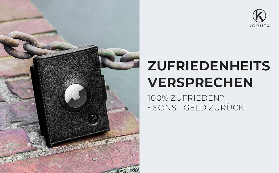 Гаманець Koruta Slim з RFID захистом та відділенням для монет (Carbon, Чорний) + AirTag. Картхолдер для чоловіків та жінок