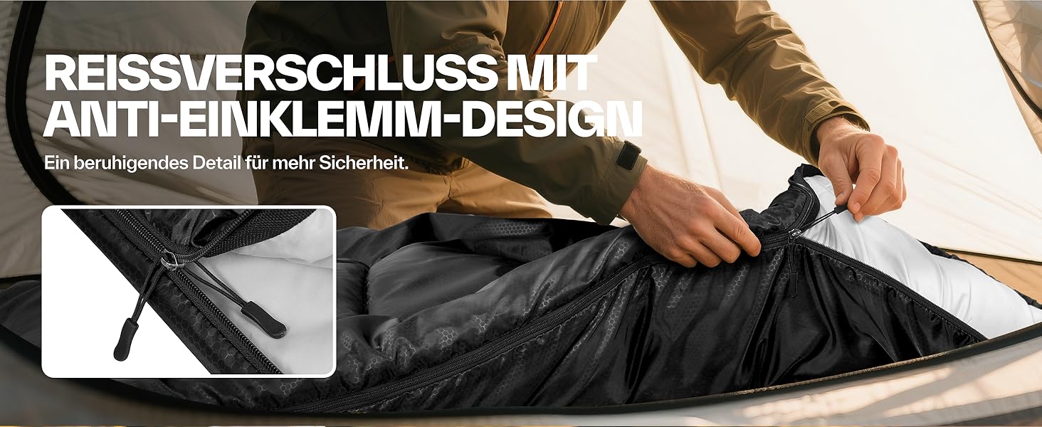 Сплячий мішок Sportneer для кемпінгу: 3-4 сезонний, легкий, компактний, для дорослих