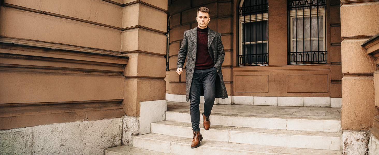 Чорні мотоциклетні черевики Bruno Marc для чоловіків, 44 EU. Шнуровка, блискавка, штучна шкіра, модель Chukka.