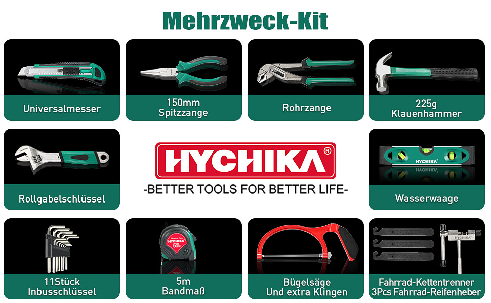 Набір інструментів HYCHIKA DIY Pro: акумуляторний дриль-шуруповерт 30Nm + 104 шт. + кейс. Для ремонту та обслуговування