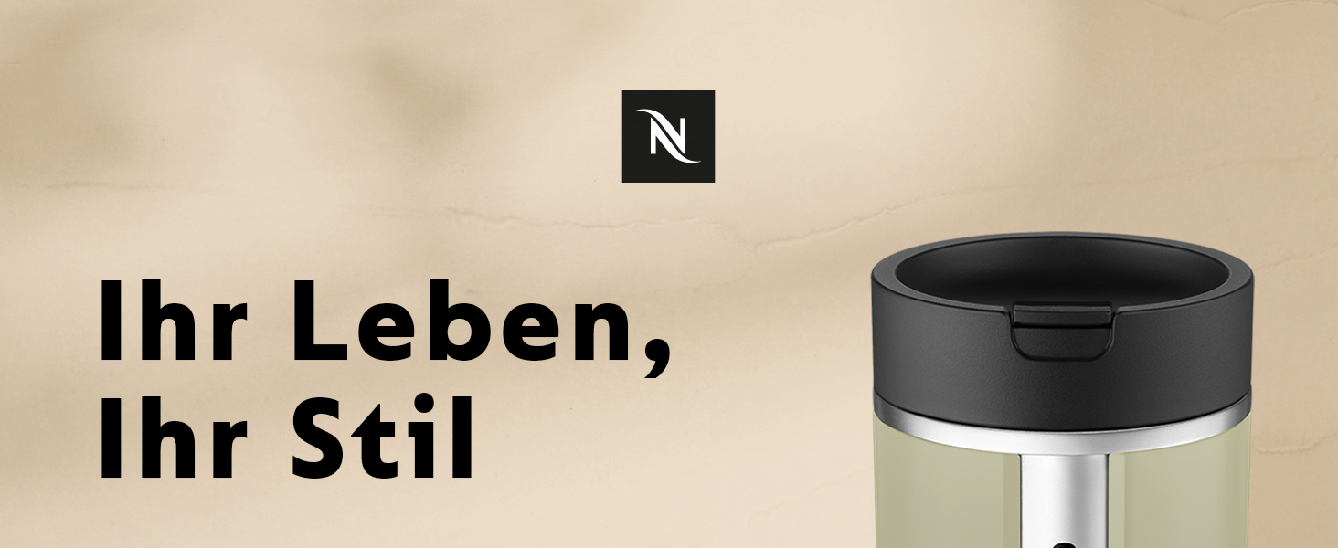 Термокружка Nespresso Travel Mug Small Sage Green 300 мл - для кави, чаю, матча, з кришкою, нержавіюча сталь