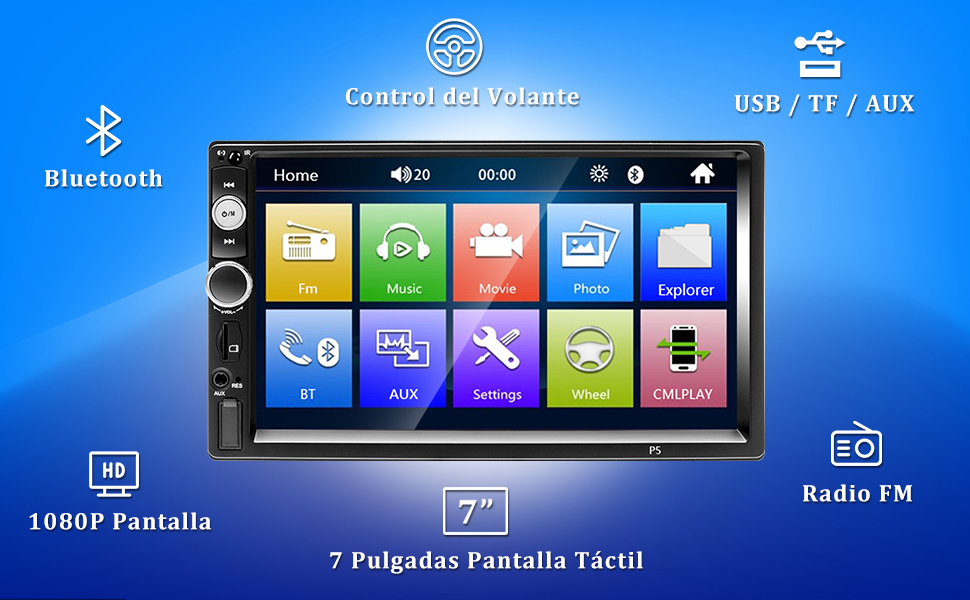 Автомагнітола CAMECHO 2 DIN 7