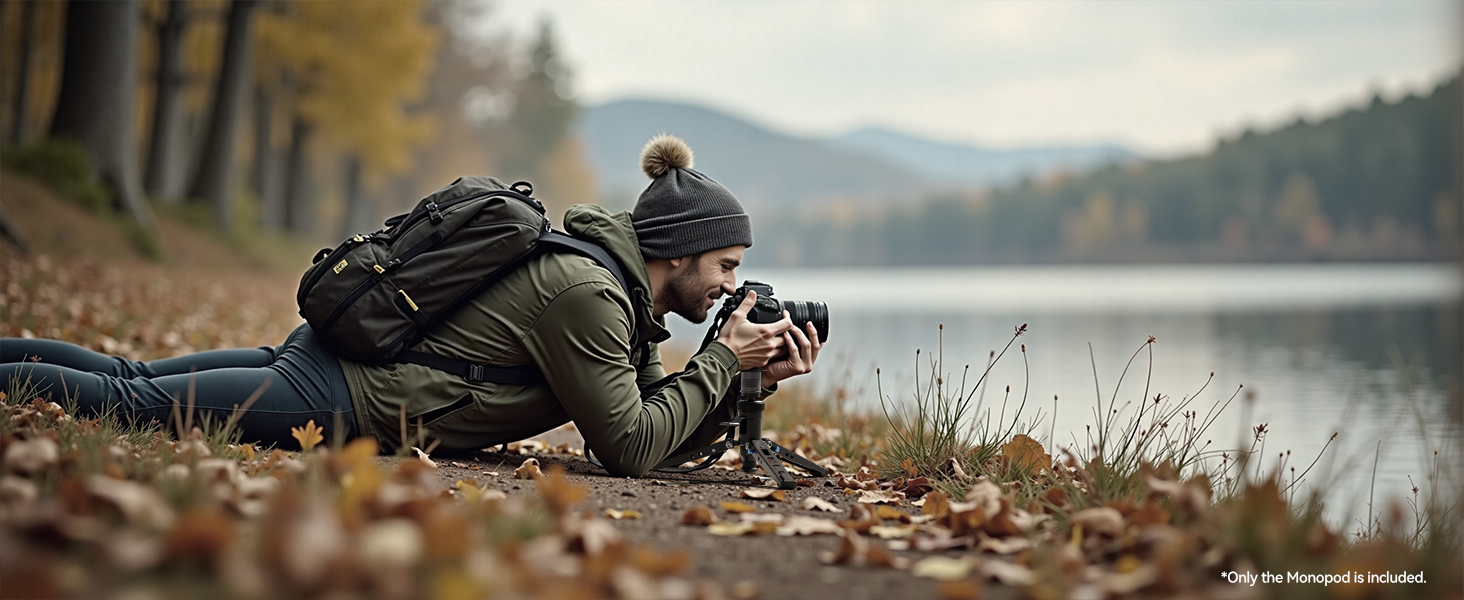 SIRUI Монопод з вуглецевого волокна з системою швидкого кріплення | 165см, професійний, 3-в-1, вантажопідйомність 10кг, для DSLR та відео (SVM-145P)