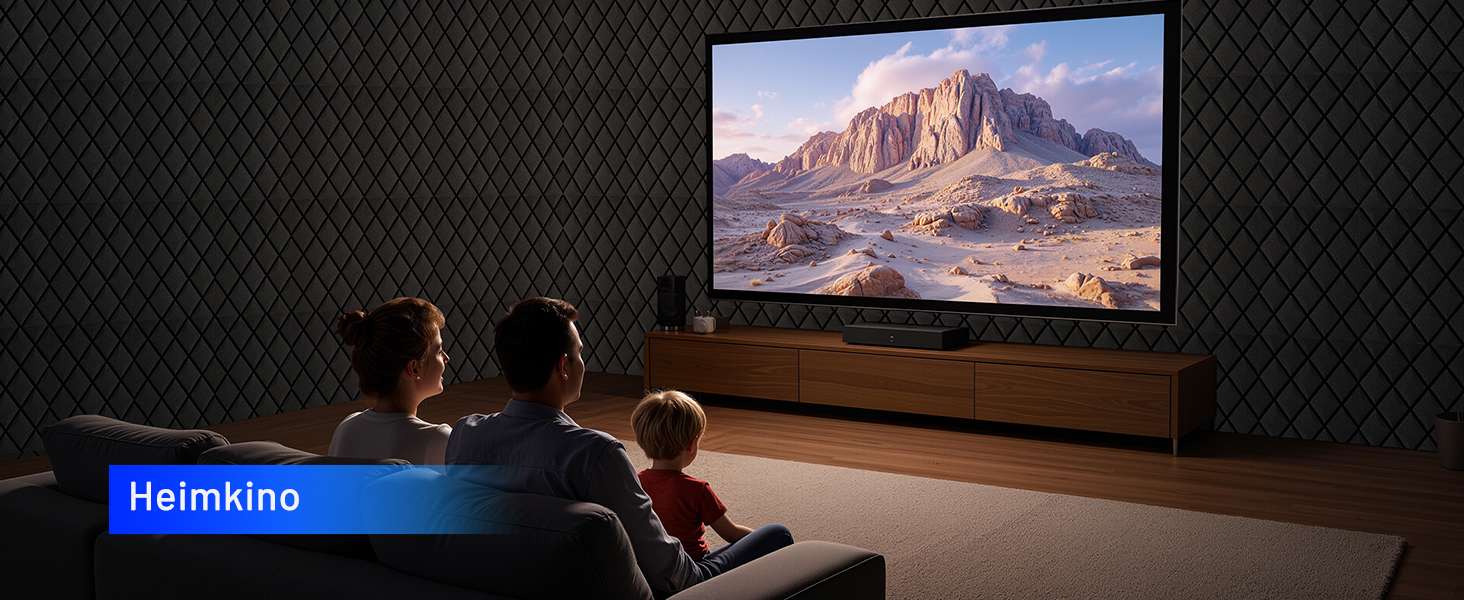 Акустичний поролон для звукоізоляції, шумопоглинаючі панелі 30x30x7.5 см, самоклеючі звукоізоляційні плити (24 шт) + 150 двосторонніх клейких подушок