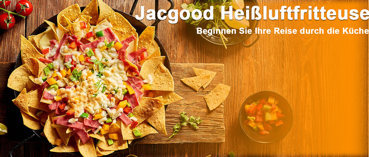 Фритюрниця повітряна Jacgood 9L з 2 кошиками, 1800W, цифрове управління, 8 програм