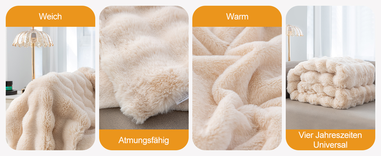 Плед Ergocar з м'якого штучного хутра, 160x200 см, світло-блакитний | Плед для дивану, крісла, ліжка