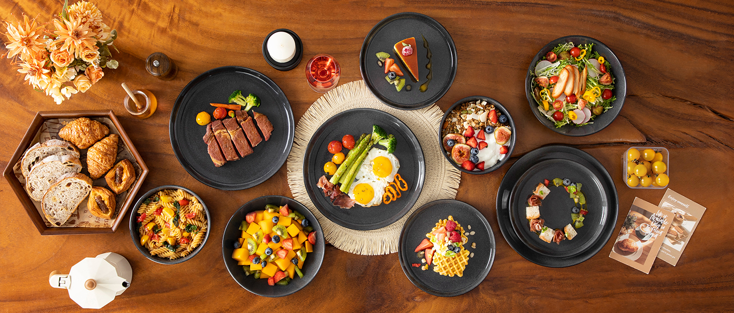 Набір посуду Steingut vancasso ANYA, 18 предметів, сірий (6 персон)